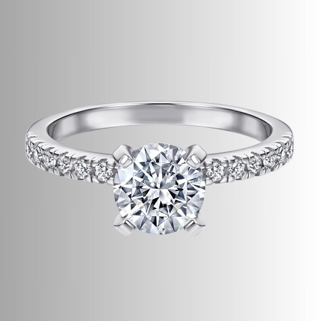 Women's geometric silver ring