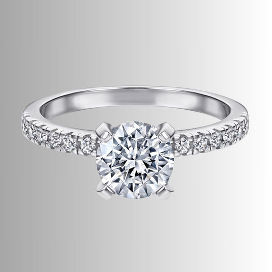 Women's geometric silver ring