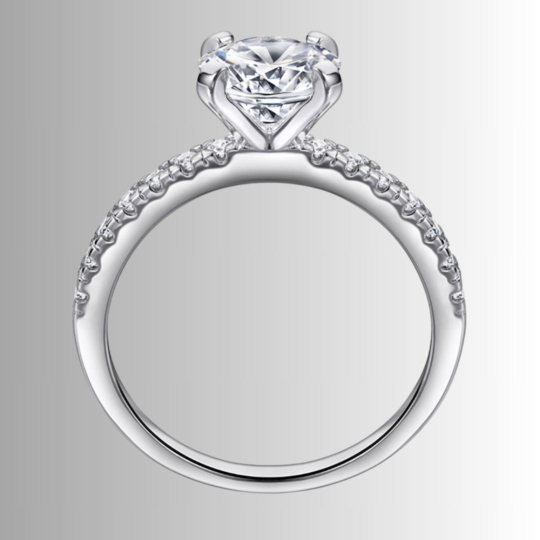 Women's geometric silver ring