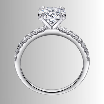 Women's geometric silver ring