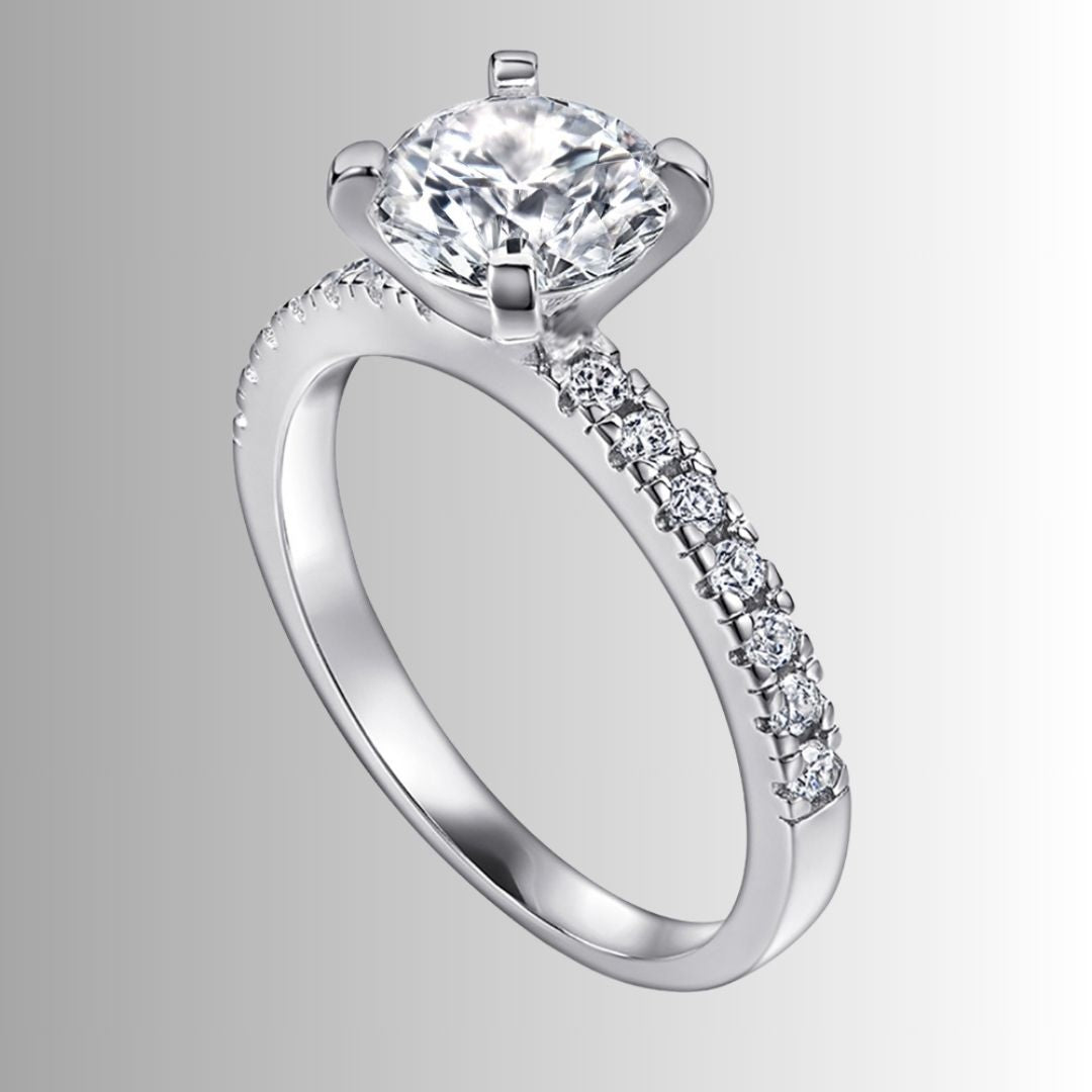 Women's geometric silver ring