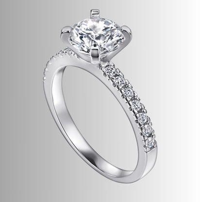 Women's geometric silver ring