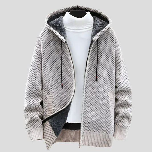 Men's knit hoodie