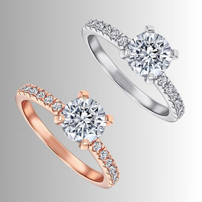Women's geometric silver ring