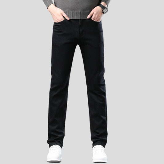 Men's washed straight jeans